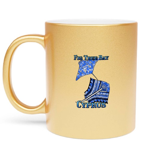 Fig Tree Bay Vacation Tribal Stingrays Metallic Mugs