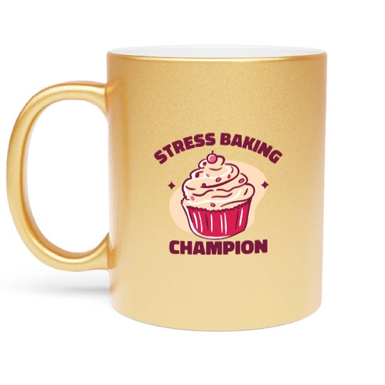 Pastry Chef Baking Champion Baked Goods Pastries Metallic Mugs
