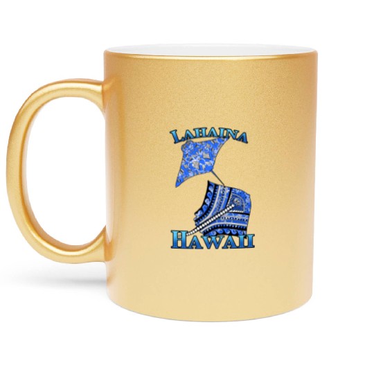 Lahaina Vacation Tribal Stingrays Metallic Mugs
