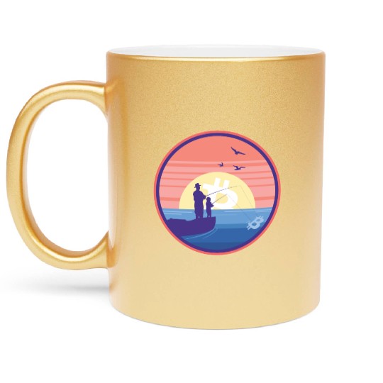 Funny Bitcoin Crypto Blockchain Btc Fun Lovers Metallic Mugs