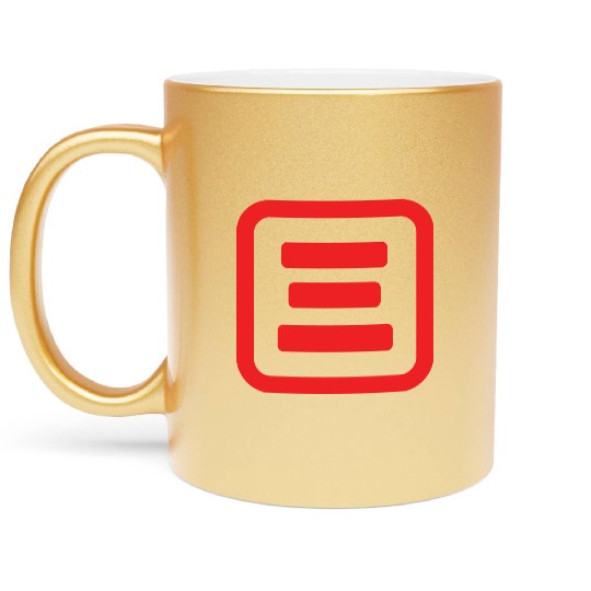 Japanese Number Three 三 【San】 Kanji Metallic Mugs