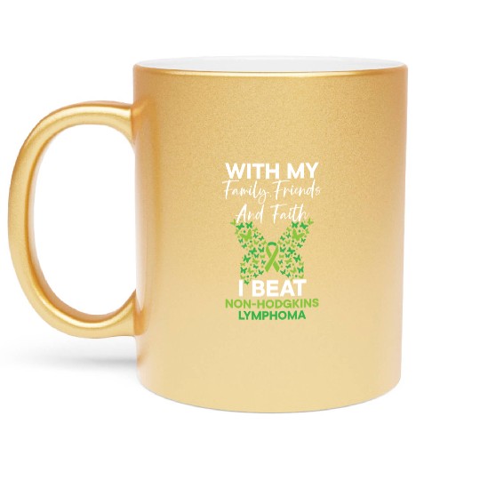 I Beat Non-Hodgkin Lymphoma Cancer Survivor Metallic Mugs