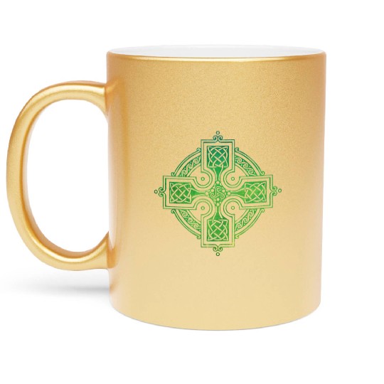 Celtic Cross Metallic Mugs