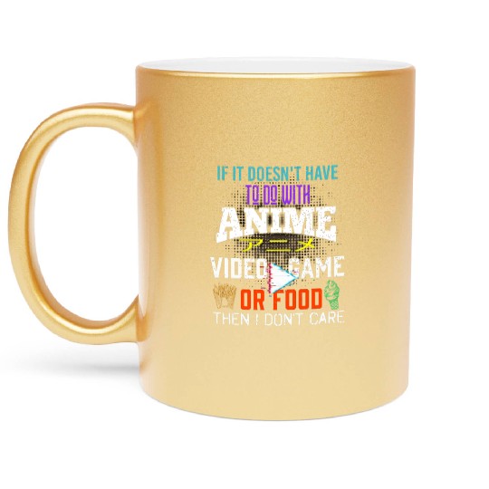 Anime Lover Video Games Gamer Foody Otaku Funny Ga Metallic Mugs