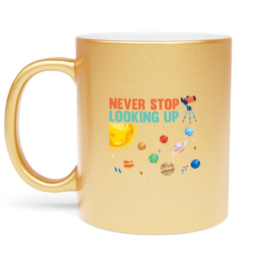 Telescope Solar System Planets Astronomer Metallic Mugs