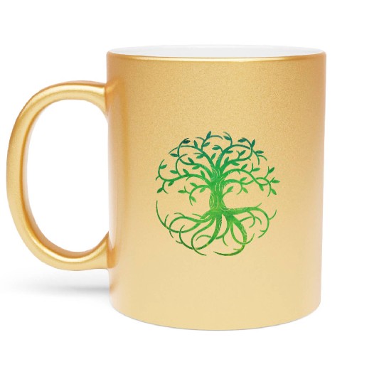 Celtic Tree of Life Metallic Mugs