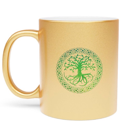 Celtic Tree of Life Metallic Mugs