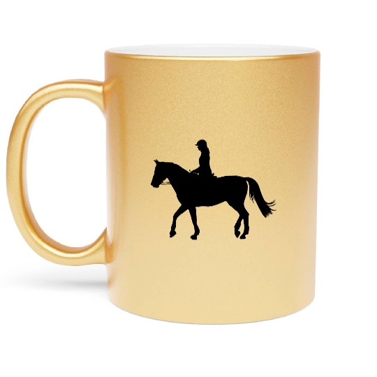 Equestrian, Rider, Horse Riding, Horse, Rodeo Metallic Mugs