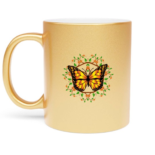 Monarch Butterfly Save our butterflies Metallic Mugs