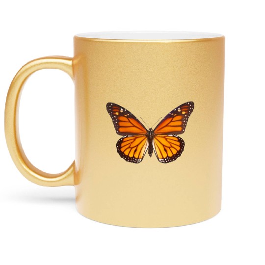 Monarch Butterfly Lover Metallic Mugs Plant Milkweed