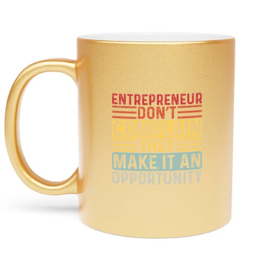 Entrepreneur Minded Business Lifestyle Gifts Idea Metallic Mugs