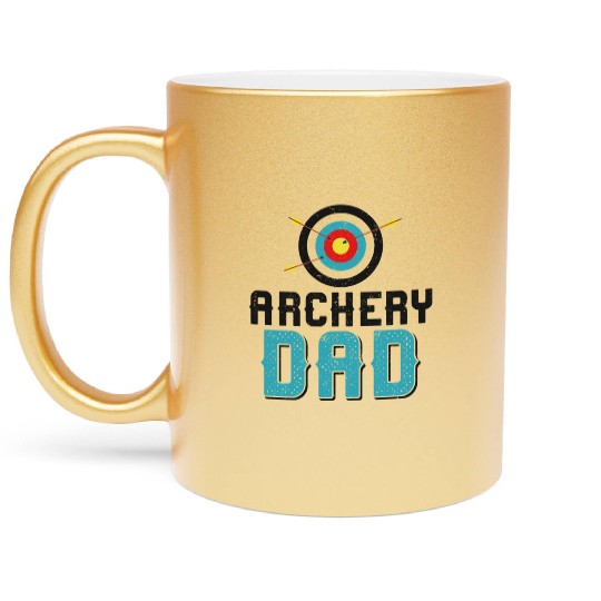 Archery Bow Archer Dad Father Metallic Mugs