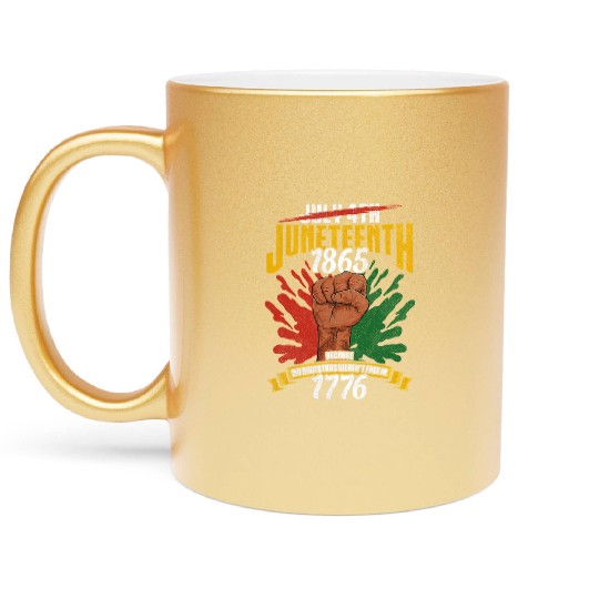 Juneteenth Black History Day Pride Gift Metallic Mugs