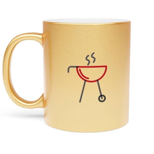 Mister Good Looking Is Cooking Metallic Mugs
