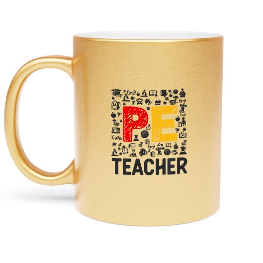 Physical Education Teacher PE Teacher Metallic Mugs