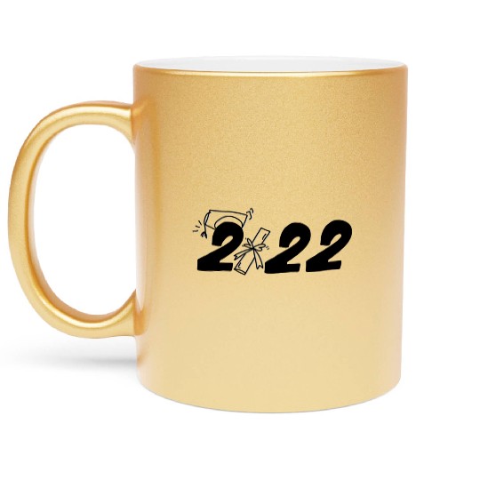 Mastered it 2022, Graduation, congratulations Metallic Mugs