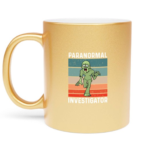 Ghost Hunting Paranormal Investigator Metallic Mugs
