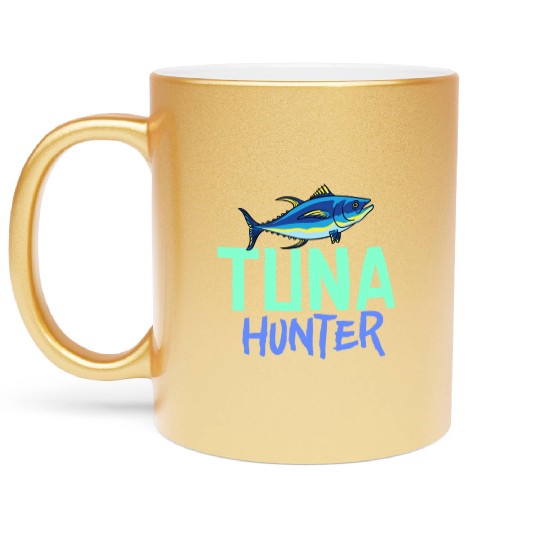 Red Tuna Fish Bluefin Fishing Salad Metallic Mugs