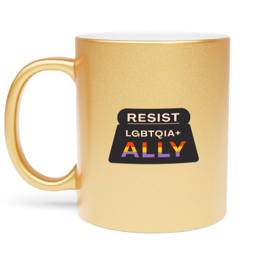 Resist pride Metallic Mugs