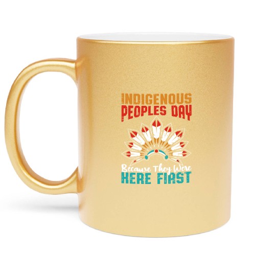 Anti Columbus Day Metallic Mugs