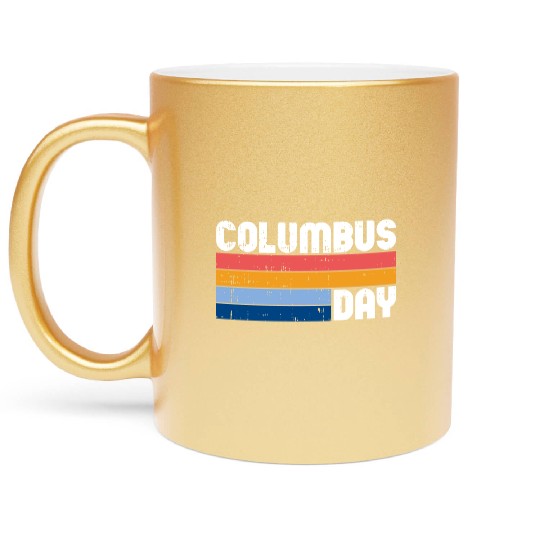 Columbus Day Italian Pride Metallic Mugs