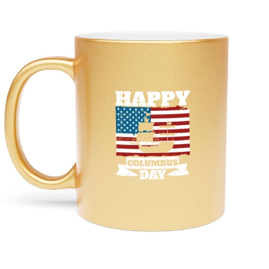Columbus Day Italian Pride Metallic Mugs