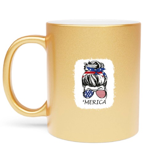 4th of July Merica Metallic Mugs USA American Pride