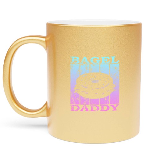 bagel dad 4 Metallic Mugs