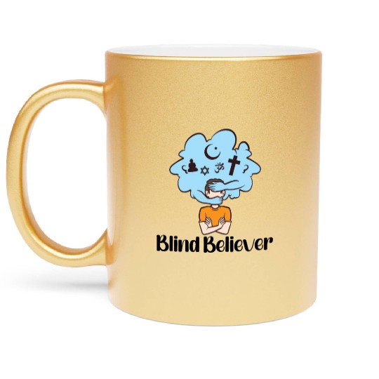 Atheist Atheism Anti Religion Securalism God Sucks Metallic Mugs