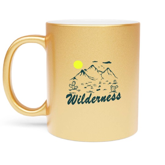Wilderness Hiking Nature Lover Metallic Mugs