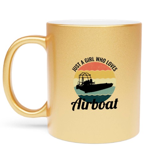 Airboat Fanboat Airboating Planeboat Swamp boat Metallic Mugs