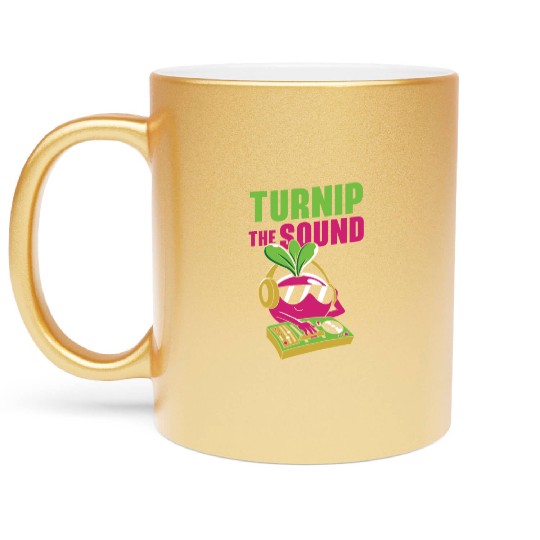 Music Turnip Party Music Lover Vegetable Metallic Mugs