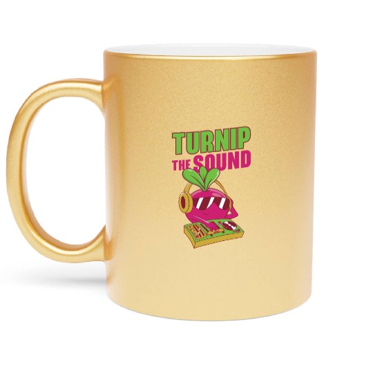 Music Turnip Party Music Lover Vegetable Metallic Mugs