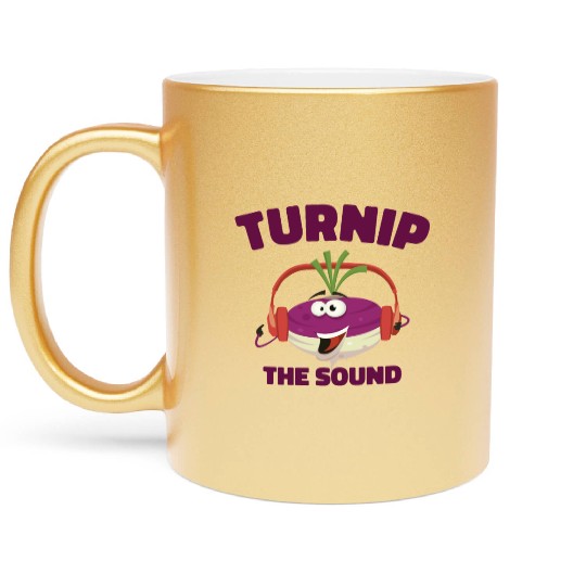 Music Turnip Party Music Lover Vegetable Metallic Mugs