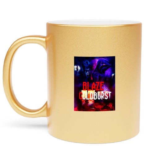 Blaze Goldburst Fantasy Book Thriller Metallic Mugs