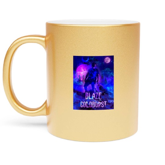 Blaze Goldburst Fantasy Book Brave Man Horror Metallic Mugs