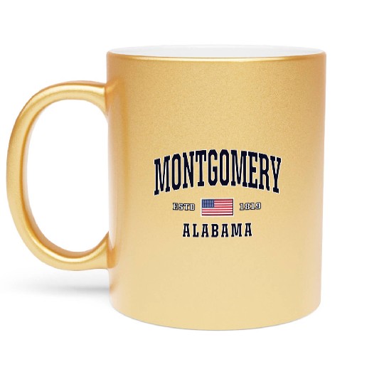 USA FLAG Stars Stripes Montgomery Albm Metallic Mugs