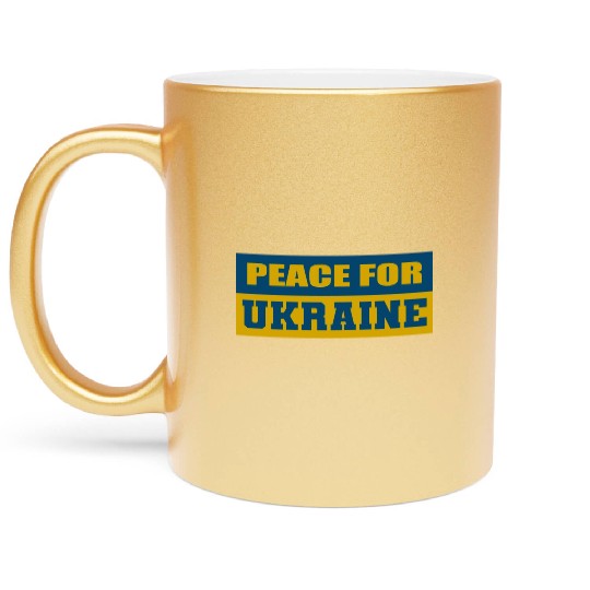 Peace for Ukraine Peacemaker Gift Metallic Mugs