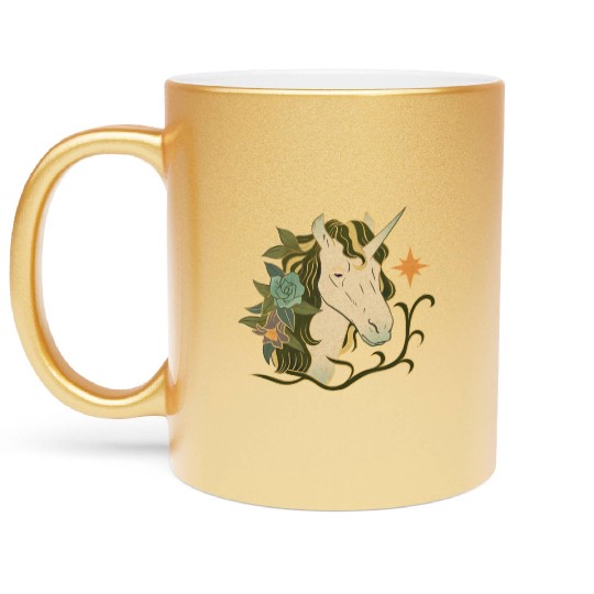 Sad Unicorn Metallic Mugs
