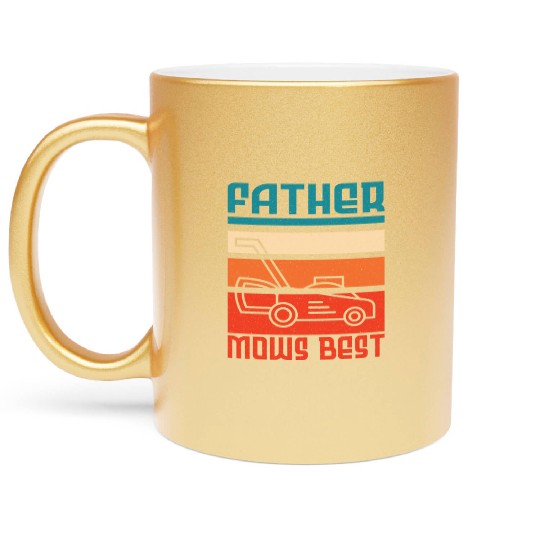 Gardening Plants Gardener lawn mowing Leaf Blower Metallic Mugs