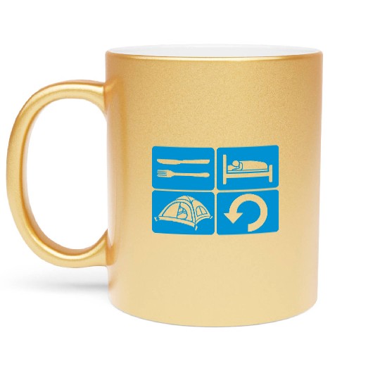 Daily Repeat Wilderness Camping Metallic Mugs