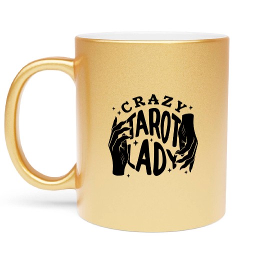 Divination Crazy Tarot Lady Crystal Ball Tarot Metallic Mugs