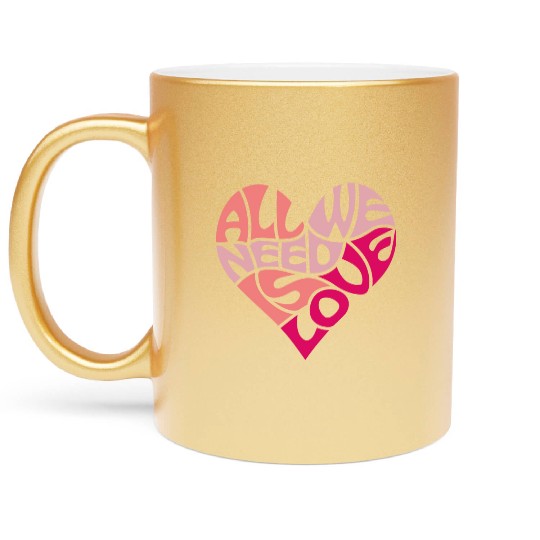 All we need is love Metallic Mugs