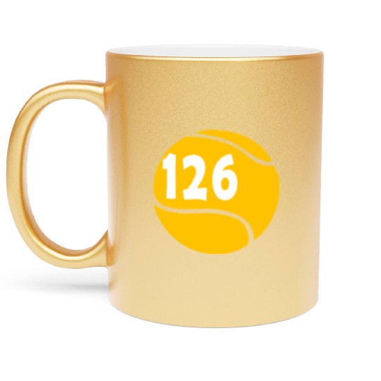 126 tennis coach tennis team member Metallic Mugs