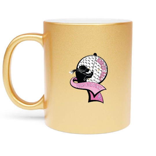 Pars for Pink Driller Girls Golf Metallic Mugs