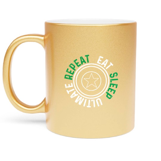 Ultimate Frisbee Disc Golf Metallic Mugs