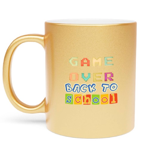 Game Over Back To School Metallic Mugs