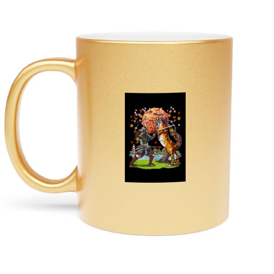 Japanese Tiger Samurai Warrior Metallic Mugs