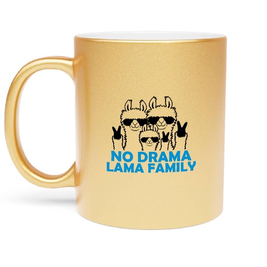 Parents No Drama Llama Metallic Mugs