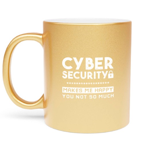 Cyber Security Hacker Data Protection Metallic Mugs